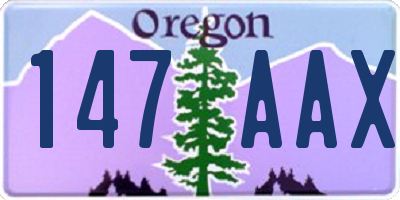 OR license plate 147AAX