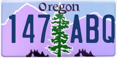 OR license plate 147ABQ