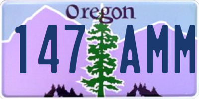 OR license plate 147AMM