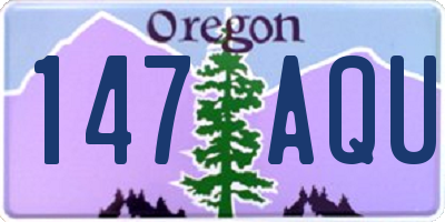 OR license plate 147AQU