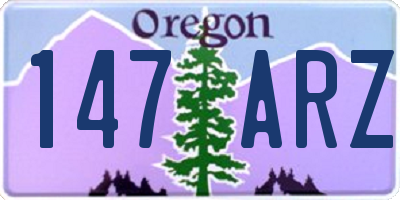 OR license plate 147ARZ
