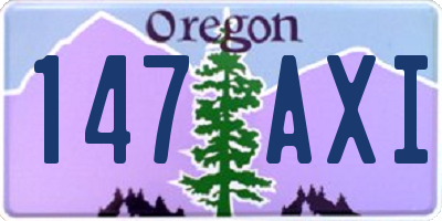 OR license plate 147AXI