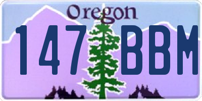 OR license plate 147BBM
