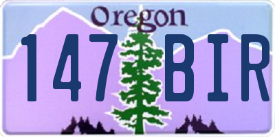 OR license plate 147BIR
