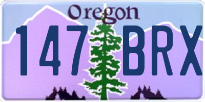 OR license plate 147BRX