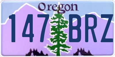 OR license plate 147BRZ