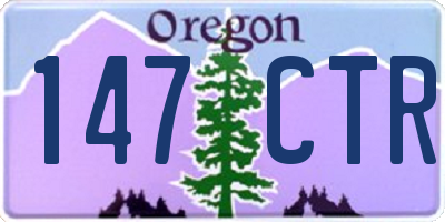 OR license plate 147CTR