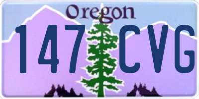 OR license plate 147CVG