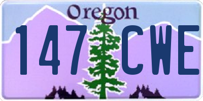 OR license plate 147CWE