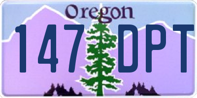 OR license plate 147DPT