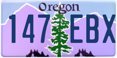 OR license plate 147EBX
