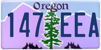 OR license plate 147EEA