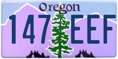 OR license plate 147EEF