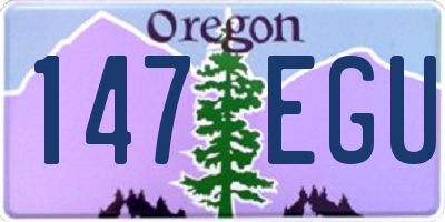 OR license plate 147EGU