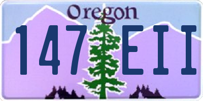 OR license plate 147EII