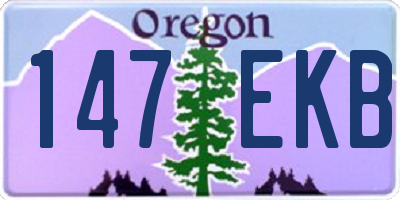 OR license plate 147EKB