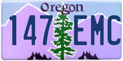 OR license plate 147EMC