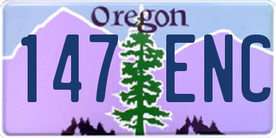 OR license plate 147ENC