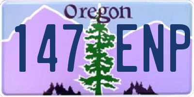 OR license plate 147ENP