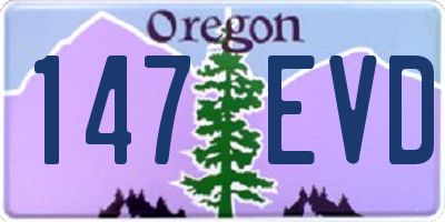 OR license plate 147EVD