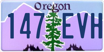 OR license plate 147EVH