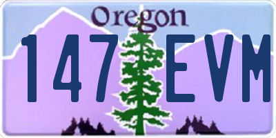 OR license plate 147EVM