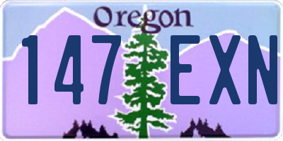 OR license plate 147EXN