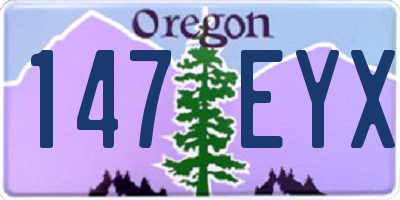 OR license plate 147EYX
