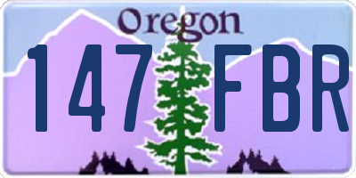 OR license plate 147FBR