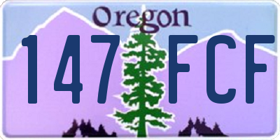 OR license plate 147FCF