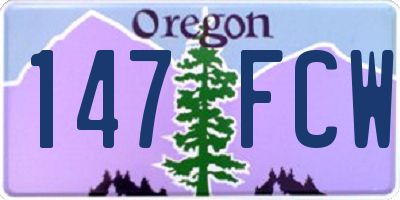 OR license plate 147FCW