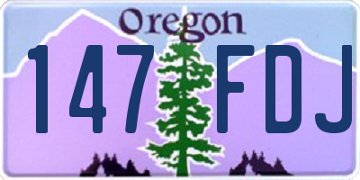 OR license plate 147FDJ