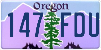 OR license plate 147FDU