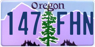 OR license plate 147FHN