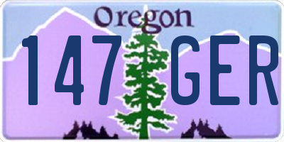 OR license plate 147GER