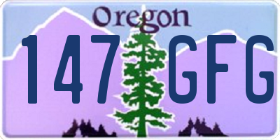 OR license plate 147GFG