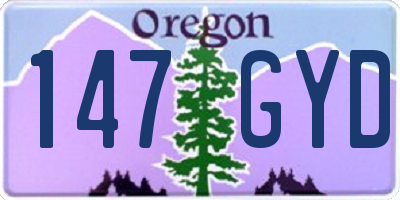 OR license plate 147GYD