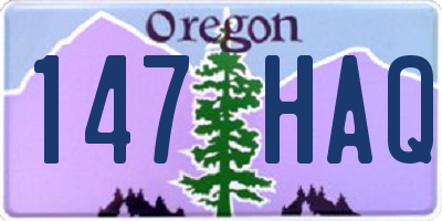OR license plate 147HAQ