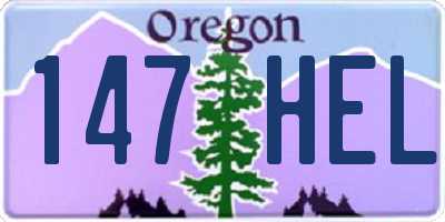 OR license plate 147HEL