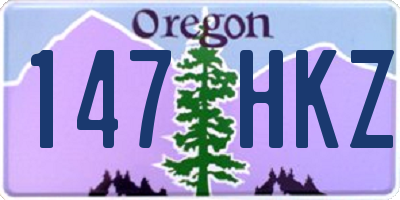 OR license plate 147HKZ