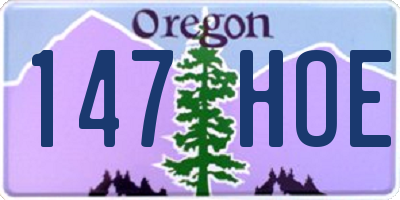 OR license plate 147HOE