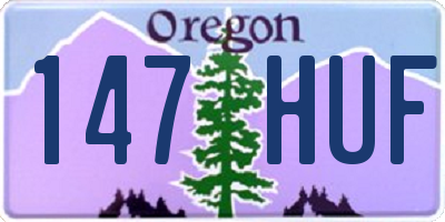 OR license plate 147HUF