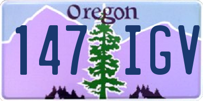 OR license plate 147IGV