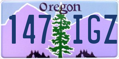 OR license plate 147IGZ