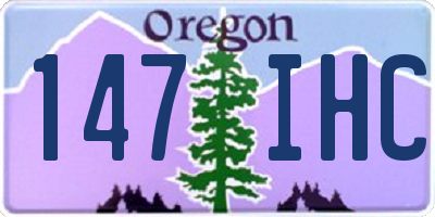 OR license plate 147IHC