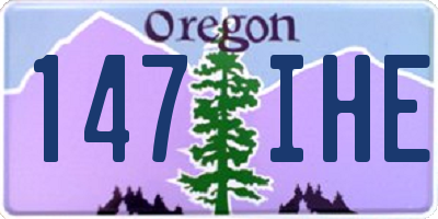 OR license plate 147IHE