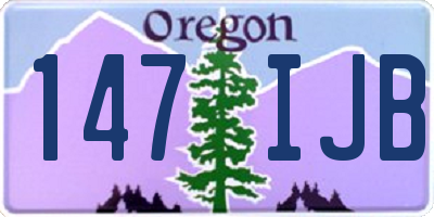 OR license plate 147IJB