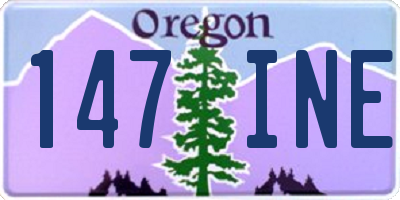 OR license plate 147INE