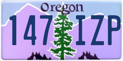 OR license plate 147IZP