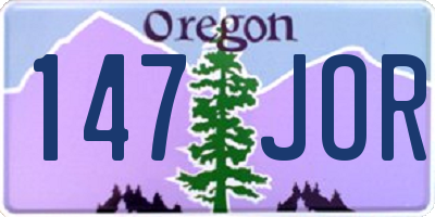 OR license plate 147JOR